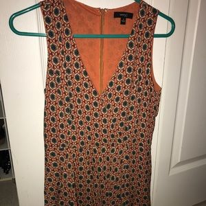 Orange patterned romper